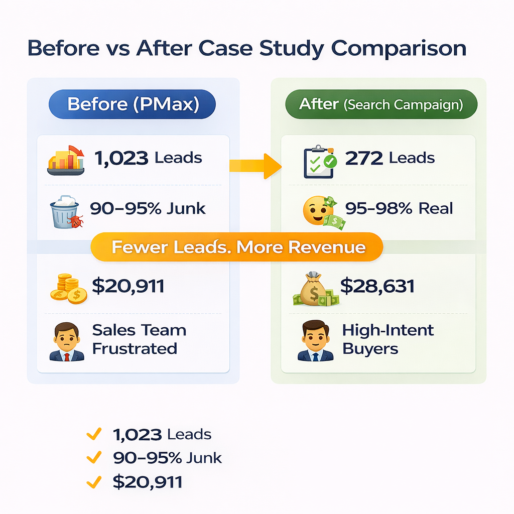 Before vs after case study comparison