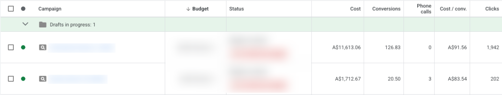 Search Ads examples